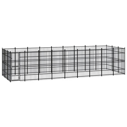 Outdoor Dog Kennel Steel 8.29 M²