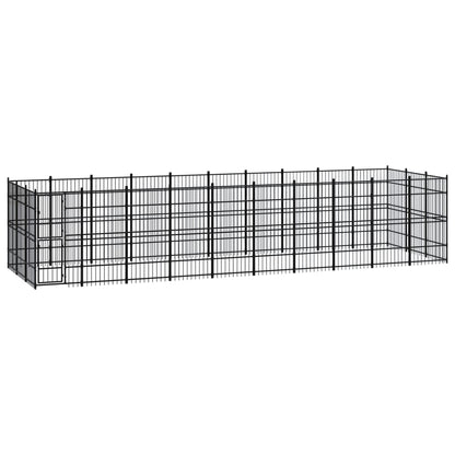 Outdoor Dog Kennel Steel 8.29 M²