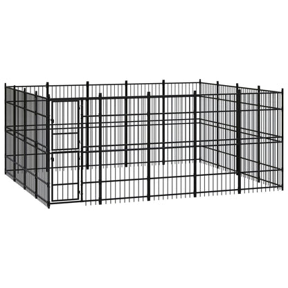 Outdoor Dog Kennel Steel 8.29 M²