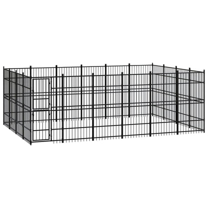 Outdoor Dog Kennel Steel 8.29 M²