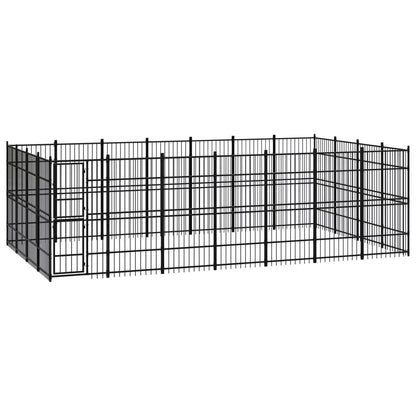 Outdoor Dog Kennel Steel 8.29 M²