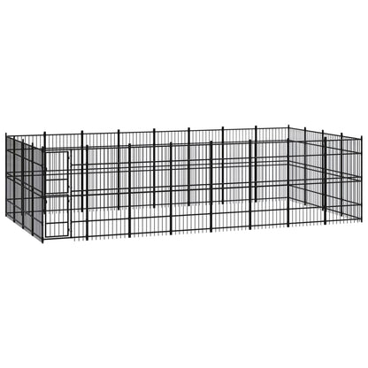 Outdoor Dog Kennel Steel 8.29 M²