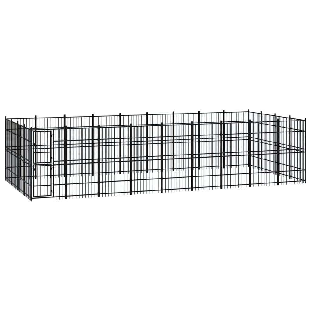 Outdoor Dog Kennel Steel 8.29 M²