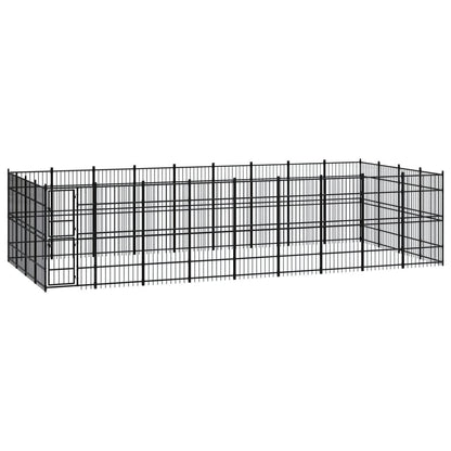 Outdoor Dog Kennel Steel 8.29 M²