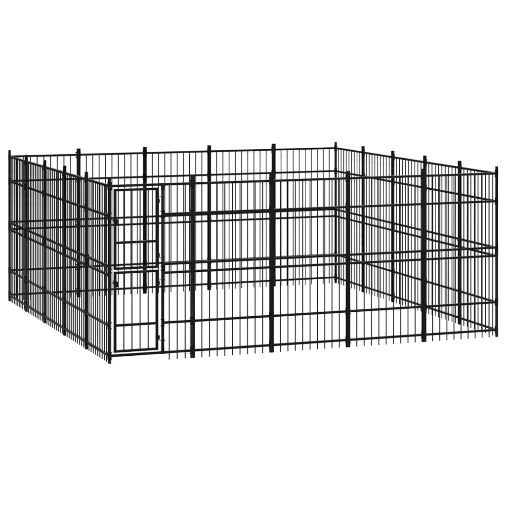 Outdoor Dog Kennel Steel 8.29 M²