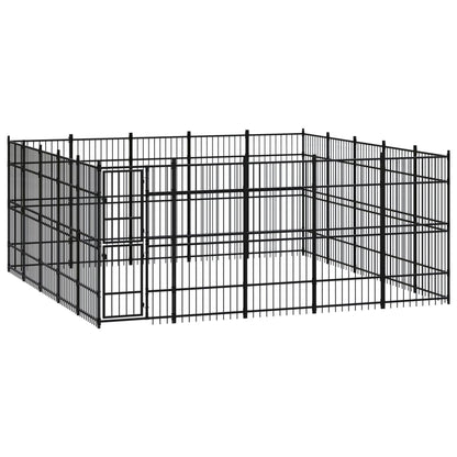 Outdoor Dog Kennel Steel 8.29 M²