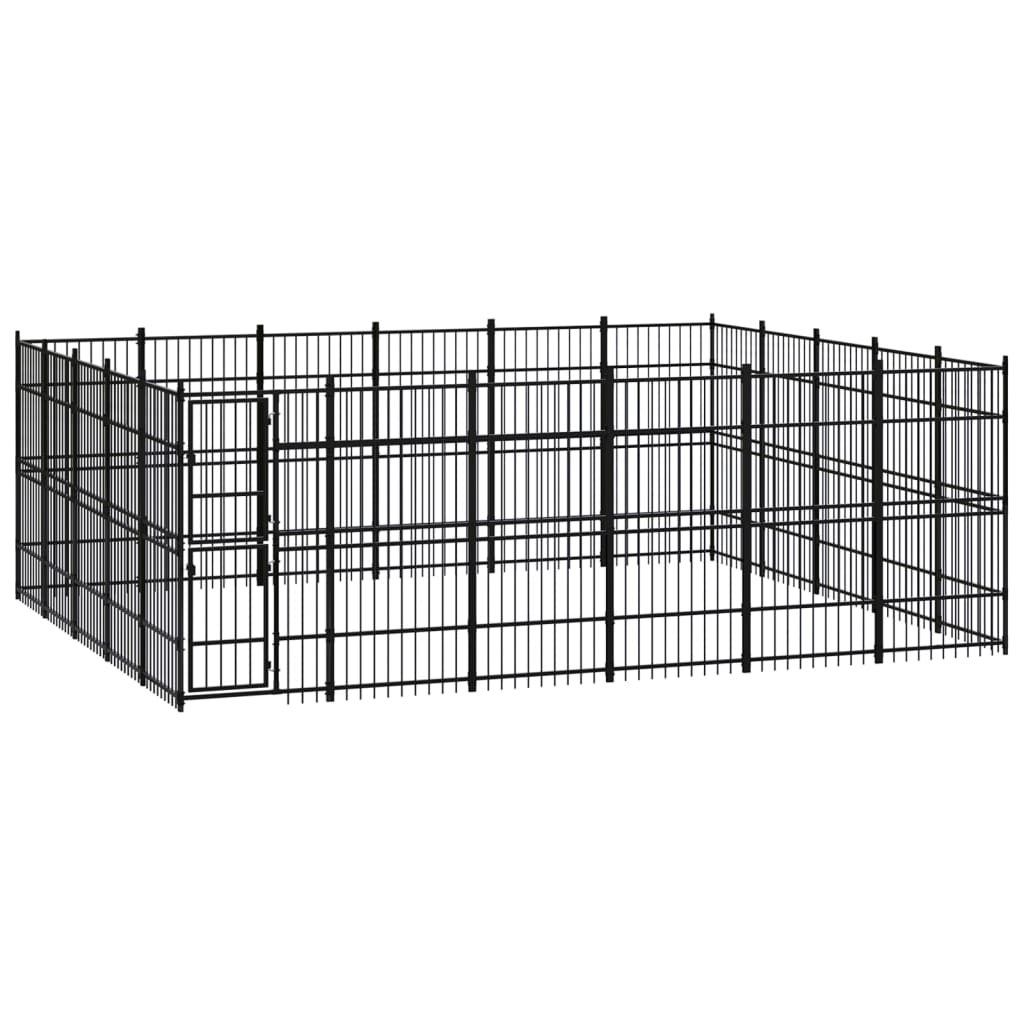 Outdoor Dog Kennel Steel 8.29 M²