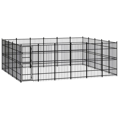 Outdoor Dog Kennel Steel 8.29 M²