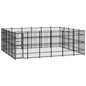 Outdoor Dog Kennel Steel 8.29 M²