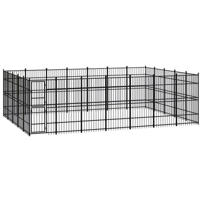 Outdoor Dog Kennel Steel 8.29 M²