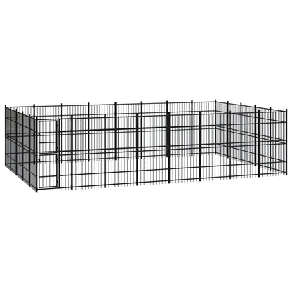Outdoor Dog Kennel Steel 8.29 M²