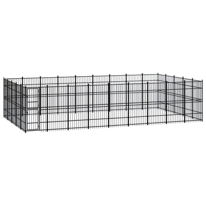 Outdoor Dog Kennel Steel 8.29 M²
