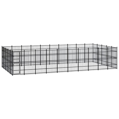 Outdoor Dog Kennel Steel 8.29 M²