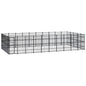 Outdoor Dog Kennel Steel 8.29 M²