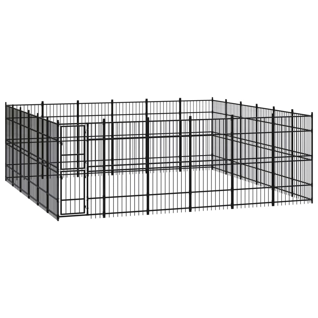 Outdoor Dog Kennel Steel 8.29 M²
