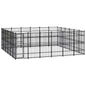 Outdoor Dog Kennel Steel 8.29 M²