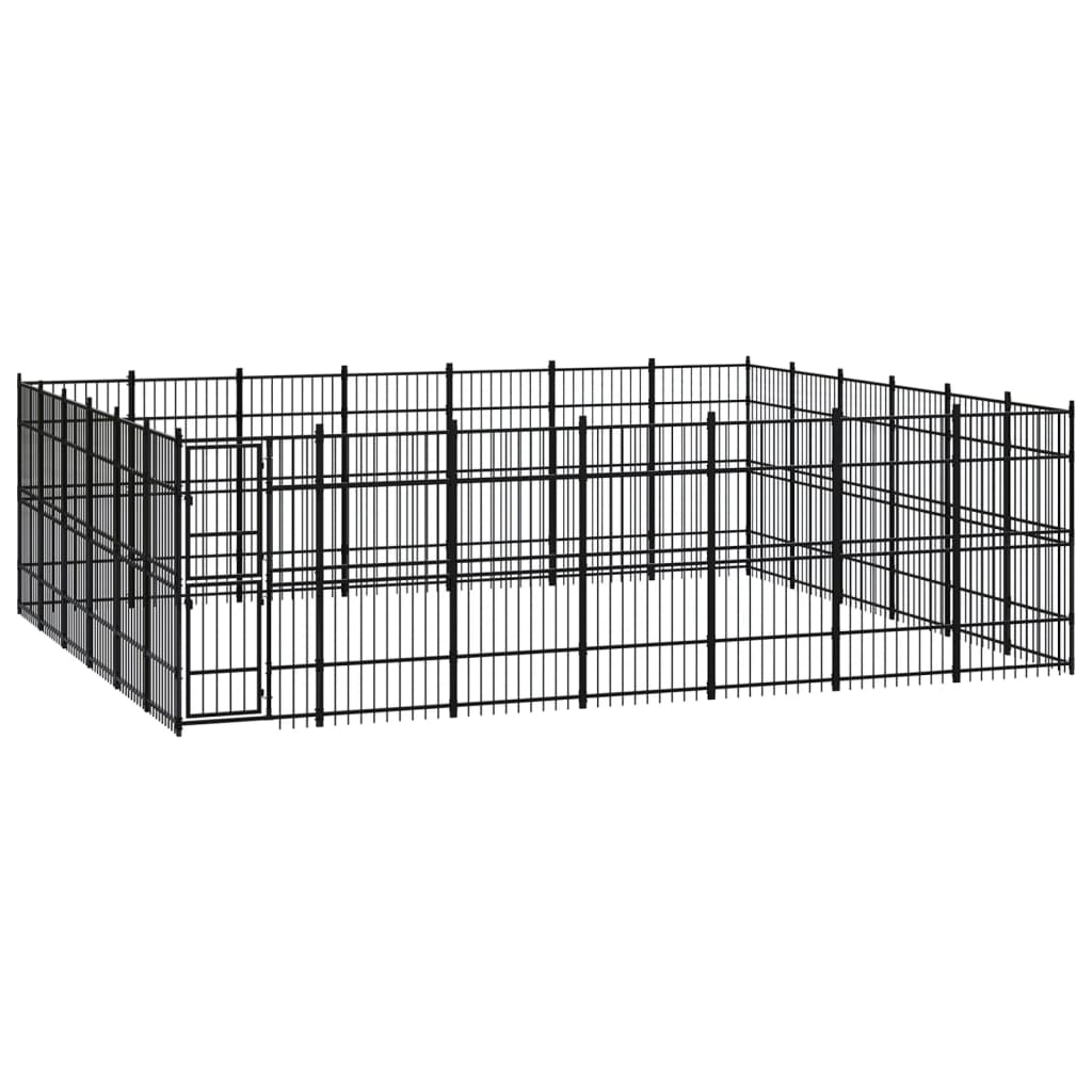 Outdoor Dog Kennel Steel 8.29 M²