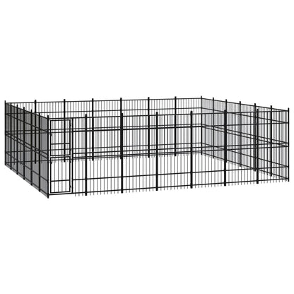 Outdoor Dog Kennel Steel 8.29 M²