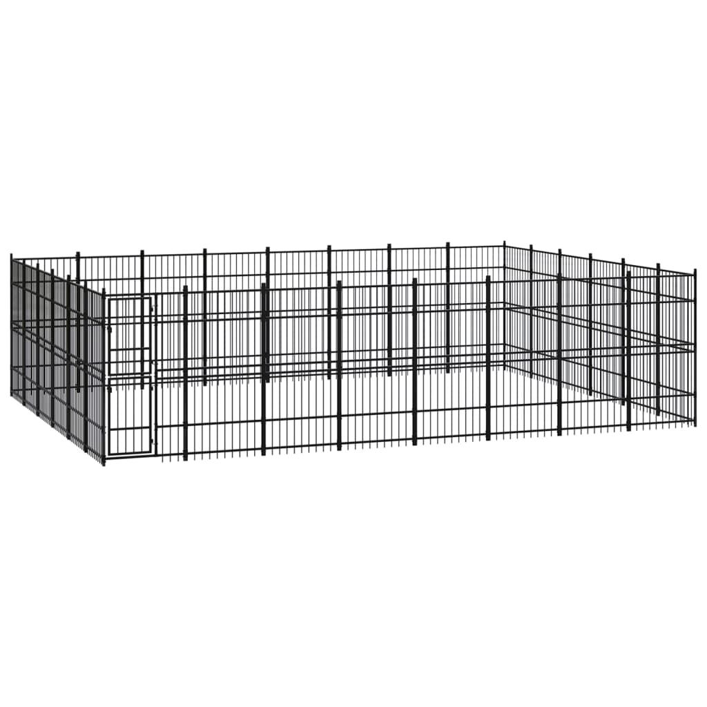 Outdoor Dog Kennel Steel 8.29 M²