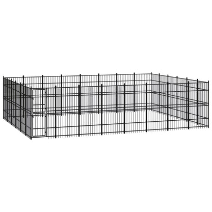 Outdoor Dog Kennel Steel 8.29 M²