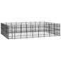 Outdoor Dog Kennel Steel 8.29 M²