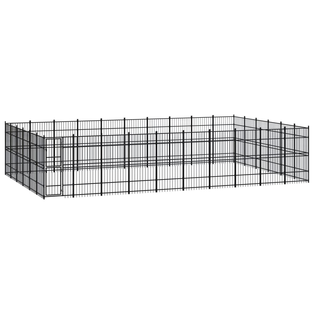 Outdoor Dog Kennel Steel 8.29 M²