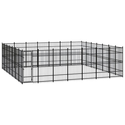 Outdoor Dog Kennel Steel 8.29 M²