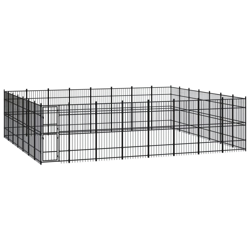 Outdoor Dog Kennel Steel 8.29 M²