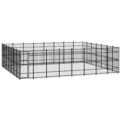 Outdoor Dog Kennel Steel 8.29 M²