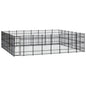 Outdoor Dog Kennel Steel 8.29 M²