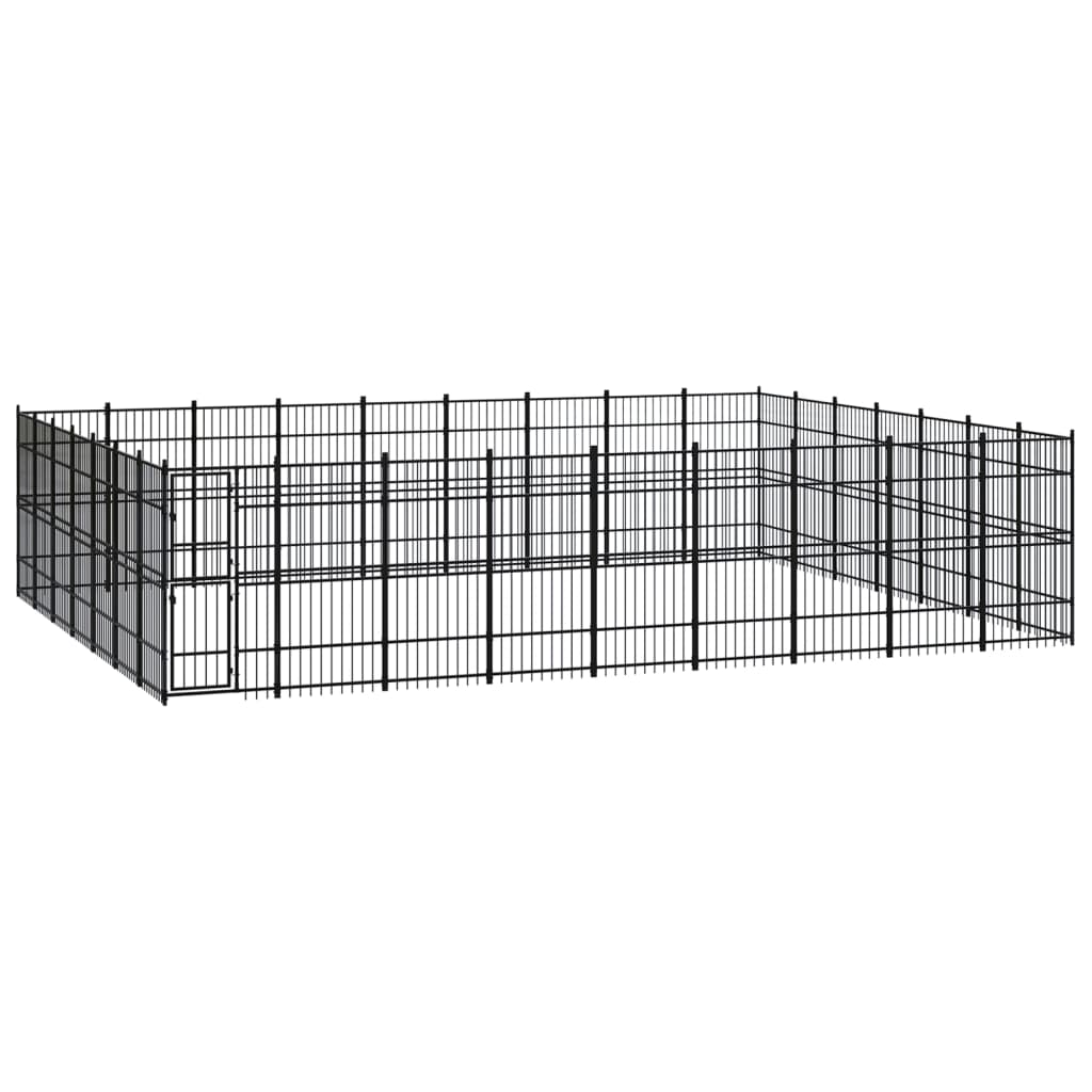 Outdoor Dog Kennel Steel 8.29 M²