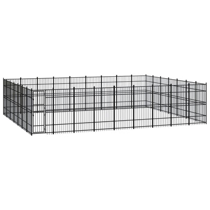 Outdoor Dog Kennel Steel 8.29 M²