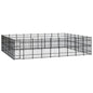 Outdoor Dog Kennel Steel 8.29 M²
