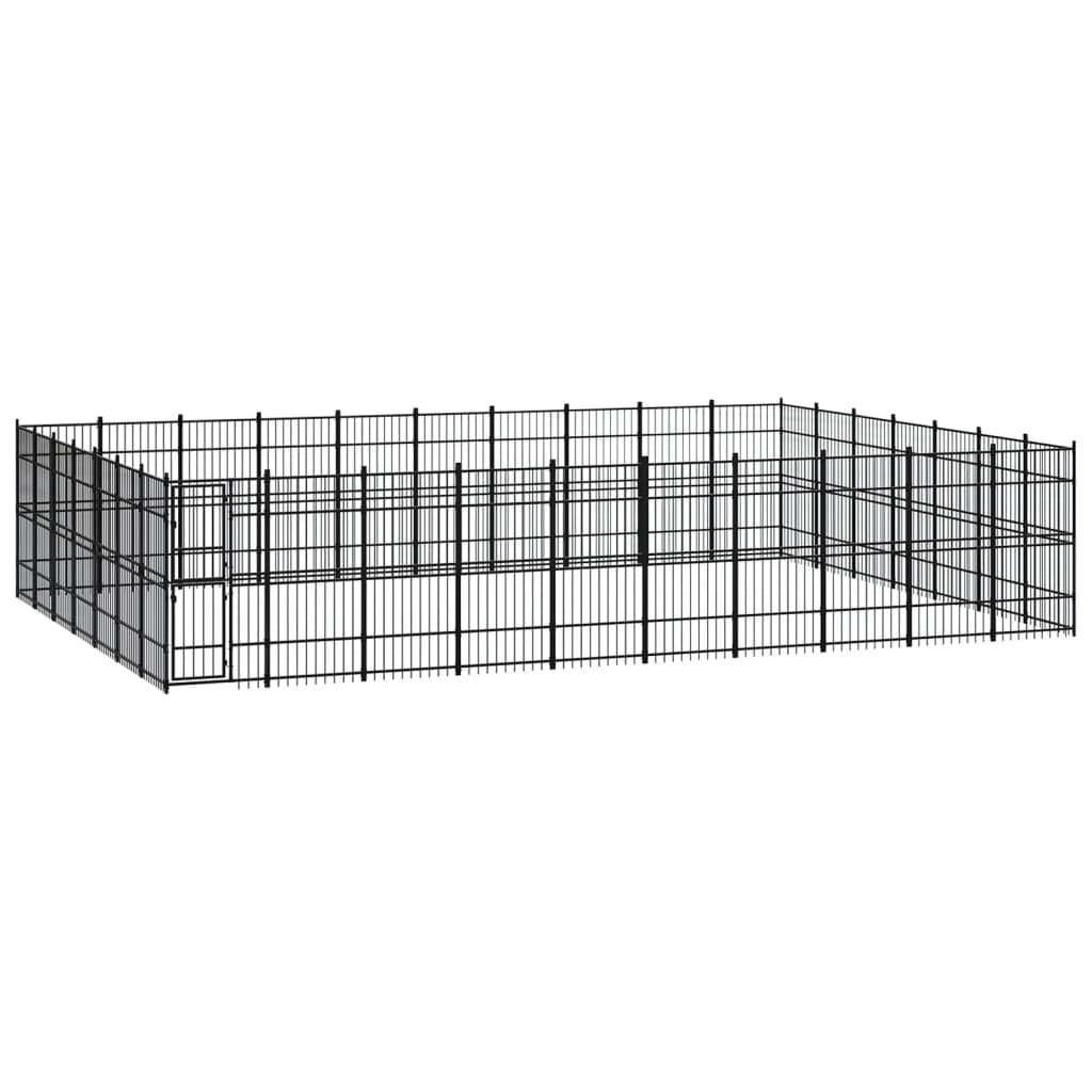 Outdoor Dog Kennel Steel 8.29 M²