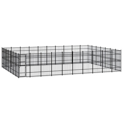 Outdoor Dog Kennel Steel 8.29 M²