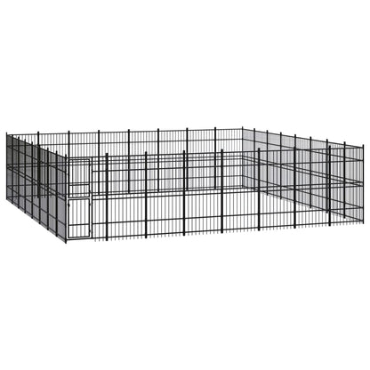 Outdoor Dog Kennel Steel 8.29 M²