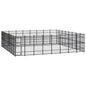 Outdoor Dog Kennel Steel 8.29 M²