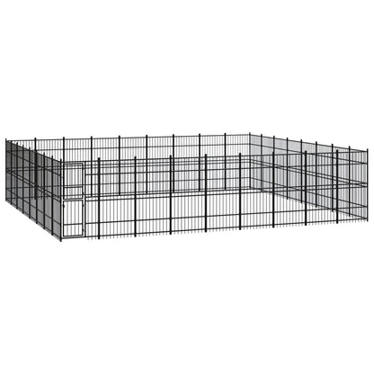 Outdoor Dog Kennel Steel 8.29 M²