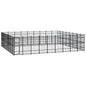 Outdoor Dog Kennel Steel 8.29 M²