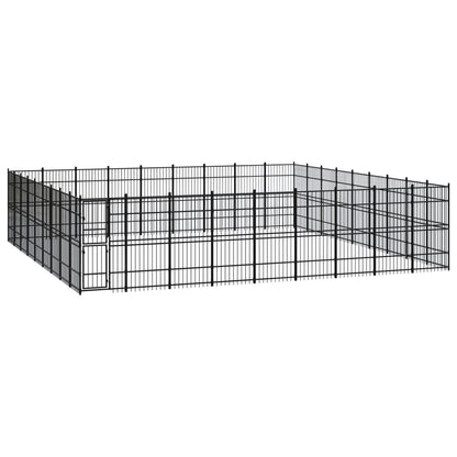 Outdoor Dog Kennel Steel 8.29 M²
