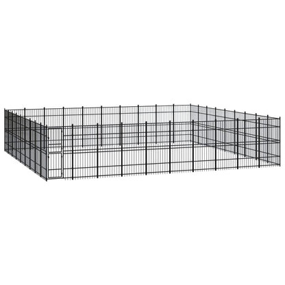 Outdoor Dog Kennel Steel 8.29 M²