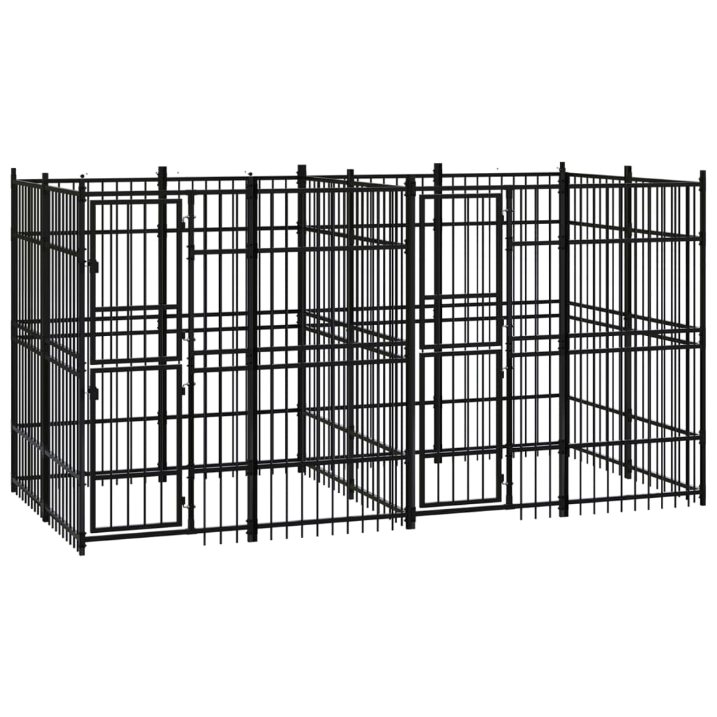 Outdoor Dog Kennel Steel 11.06 M²