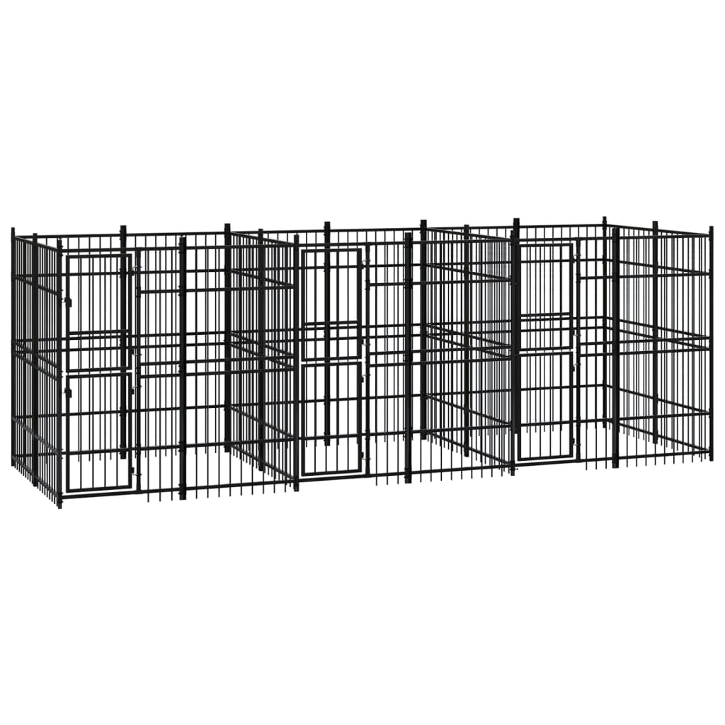 Outdoor Dog Kennel Steel 11.06 M²