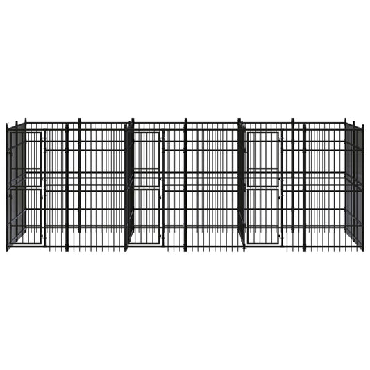 Outdoor Dog Kennel Steel 11.06 M²