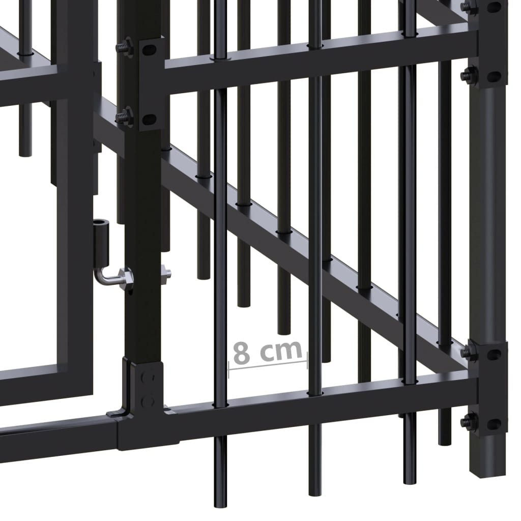 Outdoor Dog Kennel Steel 11.06 M²