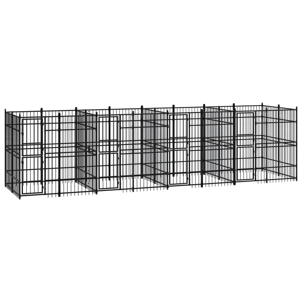 Outdoor Dog Kennel Steel 11.06 M²