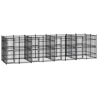 Outdoor Dog Kennel Steel 11.06 M²