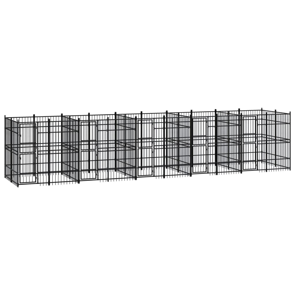 Outdoor Dog Kennel Steel 11.06 M²