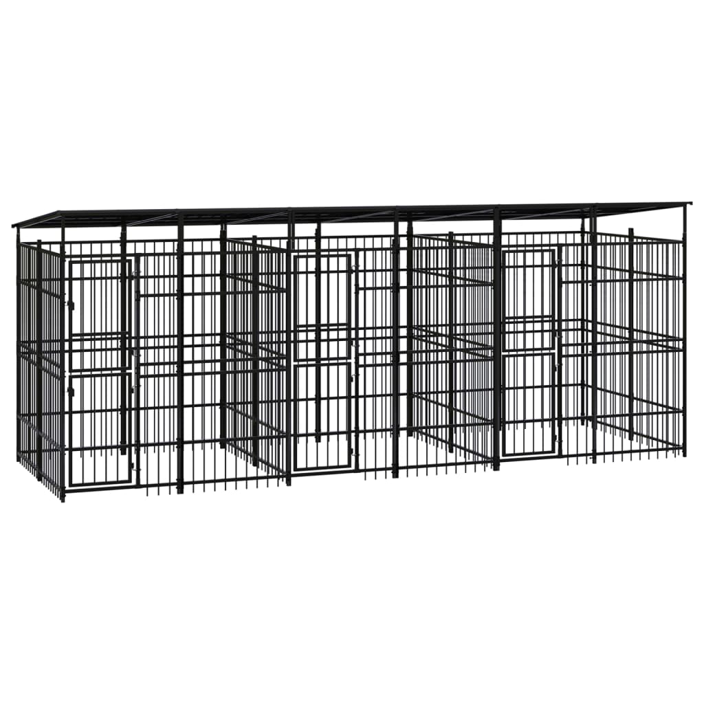 Outdoor Dog Kennel Steel 11.06 M²