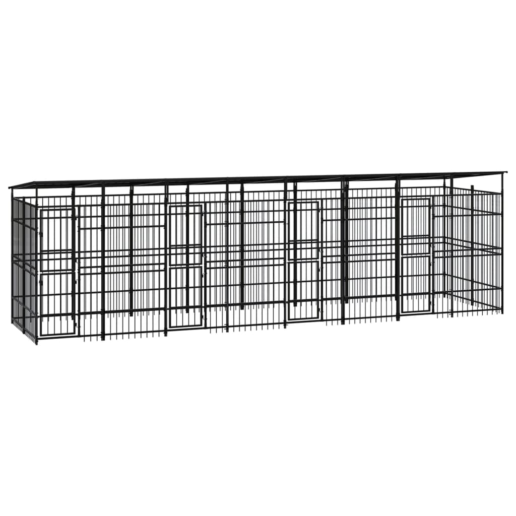 Outdoor Dog Kennel Steel 11.06 M²